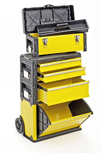Kunststoff/Metall Trolley 4 Module / 5 Fächer – gelb - 2