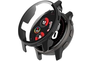 SeNool Etui kompatybilne z Garmin Venu 2 Plus, twarde etui z poliwęglanu z folią ochronną [twardość 9H, odporne na zarysowania], etui ochronne do Garmin Venu 2 Plus, czarne