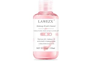 150ml Make-up-Pinselreiniger, LAWEZX Schminkpinsel Reinigung, entfernt Make-up, Schmutz und Verunreinigungen von Make-up Pinsel, Schwamm oder Puderquaste, Sanft und Sicher Flüssiger Reiniger