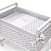 Cambrass 56 x 90 x 73 cm Wooden Bedside Crib Next with Fabrics Collection Ter (Grey/ White Spotted)