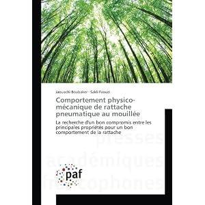 Comportement physico-mecanique de rattache pneumatique au mouillee: La recherche d'un bon compromis entre les principales proprietes pour un bon comportement
