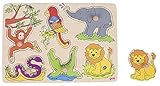 Goki 57862 - Zootiere, Tierstimmensteckpuzzle - 