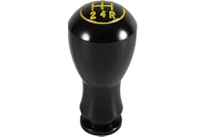 Keenso Universal Automatic Manual 5 Speed Gear Shift Knob Aluminum Car Gear Shifter Knob Stick Head Lever (Black) Gear knob/Shift Accessories Gear knob 5 Speed Peugeot 107 Yellow