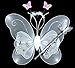 Produktbild Schmetterling Fairy Wings für Mädchen Kinder Zauberstab Stirnband Fee Cosplay Fancy Dressing Party Kostüm 3Pcs/Set-weiß
