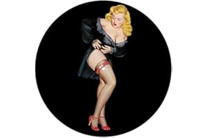 GENERIC Slipmat Slip Mat Scratch Pad Felt for any 12" LP DJ Vinyl Turntable Record Player Custom Graphical - Pinup Black Negligee