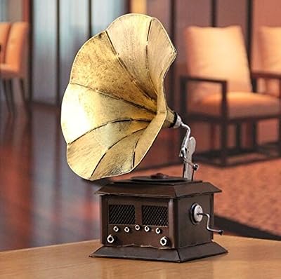 Decoresd ancien modèle européen Gramophone Accessoires Fer à Repasser Salon Boutique Décoration Cadeaux de mariage Décoration Cadeaux de pendaison d'envoyer des hommes et des femmes Les Amis