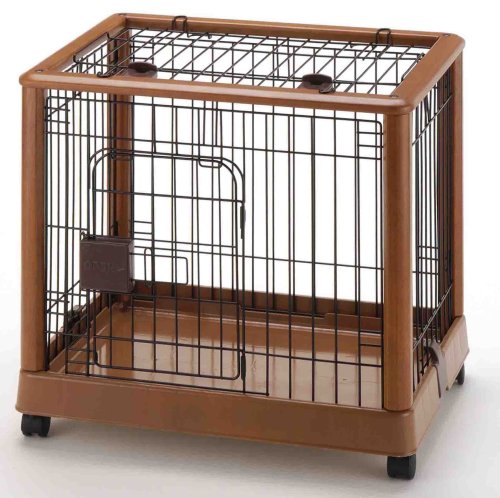 Richell-Wood-Mobile-Pet-Pen-640-Autumn-Matte-Finish