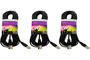 QTX - 3 cavi DMX da 10 m per DJ, discoteche, luci