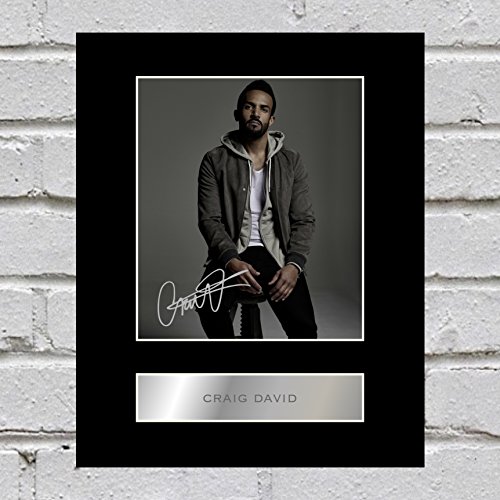 Craig David Signed Mounted Photo Display