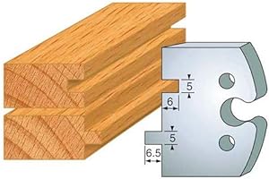 LEMAN 201 : jeu de 2 fers rainure languette 5 mm pour porte outils entr axe 24 mm