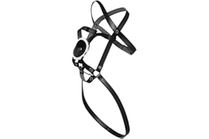 Panduro Brida de juguete para niños con detalle en la parte delantera, brida de juguete para caballo, brida sin mordida, color negro