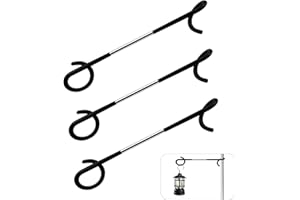 WACH Auf 3 Pcs Crochet de Lanterne pour Camping, Support de Lampe pour mât de Tente, Crochets de Lanterne de Camp Multi-Usages, Crochets Support de Lanterne en Forme de S pour Jardin, Camping