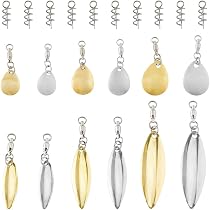 20 Pièces Spinner Pêche 44mm - Lames Goutte D'eau Platine - Pour Leurres, Gabarits, Spinnerbaits - 14