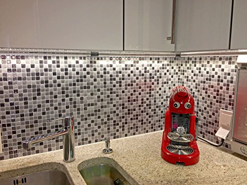 infactory Selbstklebende 3D-Mosaik-Fliesenaufkleber „Dezent“ 26 x 26 cm, 3er-Set - 7