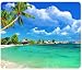 Produktbild scorpio-leo Strände Sky Cloud Palm Sand Sea Bay Mauspad, rechteckig Mauspad Gaming Mauspad