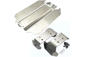 EPTNNASO Lot de 5 protections de châssis en acier inoxydable pour Traxxas 1/10 Wide Maxx V2 89086-4