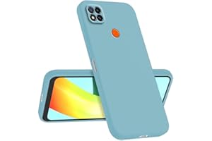 Longstong Funda Compatible con Redmi 9C / Redmi 9C NFC/Redmi 10A (6.53"), Delgada Antigolpes Personalizada Diseño Minimalista - Azul Claro