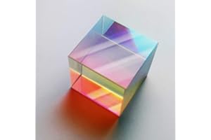 Huyiko Coloré Combiner Splitter Croix Cube Dichroïque RVB Prisme Optique Triangulaire En Verre Optique Pour Enseigner Lumière Physique Du Spectre 20mm