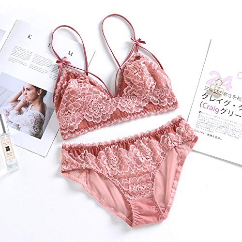 Preisvergleich Produktbild Neues ultradünnes, schwammfreies Spitzen-Unterwäscheset für europäische und amerikanische Triangel-Cups