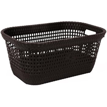 DEA HOMEART438BL Wäschekorb Rattan 45 L, 62 x 42 x 28 cm, weiß: Amazon
