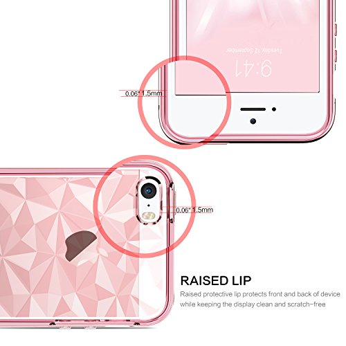Funda iPhone SE Funda iPhone 5 Funda iPhone 5S BENTOBEN Carcasa Case Cover con TPU Suave y Anti-rasgu os Transparente 3D Modelo Geom trico de Diamante con Textura Funda para iPhone 5 5S SE Rosa Oro reviews Funda iPhone SE Funda iPhone 5 Funda iPhone 5S BENTOBEN Carcasa Case Cover con TPU Suave y Anti-rasgu os Transparente 3D Modelo Geom trico de Diamante con Textura Funda para iPhone 5 5S SE Rosa Oro