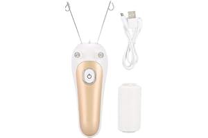 HGY Epilateur Electrique Visage，Électrique Threading épilateur physique Enfile épilateur for bras visage jambe utilisation (or)