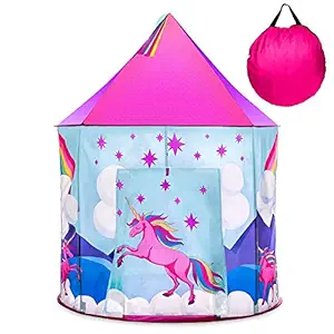 Webby Foldable Unicorn Play Castle Tent for Kids