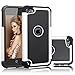 Price comparison product image AUMIAU iPod Touch 6 Case, iPod Touch 5 Case, Hybrid Dual Layer Shock Absorbin Armor Defender Protective Case Cover (Hard Plastic with Soft Silicon) for Apple iPod touch 5 6th Generation (White)