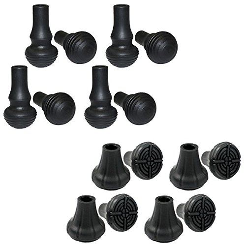 Sparpaket mit 16 Stück / 8 Paar Nordic Walking Pads ROUND und ROUND 2.0 Gummipuffer für Asphalt und Stein Sparpaket mit 16 Stück / 8 Paar Nordic Walking Pads ROUND und ROUND 2.0 Gummipuffer für Asphalt und Stein