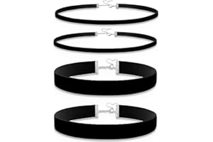 VEOIRXU 4 Gargantillas De Terciopelo, Gargantilla De Cinta, Collar De Joyería Punk, Gargantilla Sexy Para Mujeres Y Niñas