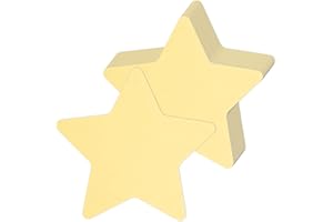 MIXTEACH 72 Large Star Cutouts - Yellow Paper Star Shapes - Accents for Classroom Decoration, DIY Kids Craft Projects, School Party, 5.9 x 5.9