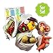 Produktbild EcoYou Premium Obst- & Gemüsebeutel mit Gewichtsangabe 5er Set Baumwolle I inkl. Brotbeutel & Saisonkalender I Wiederverwendbare Baumwollbeutel & Einkaufsnetze in Verschiedenen Größen Familienpackung