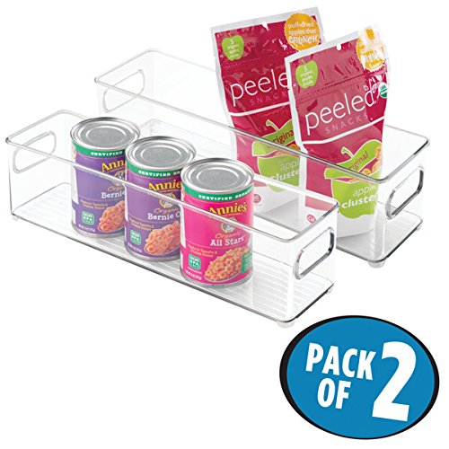 Preisvergleich Produktbild mDesign 2er-Set Kühlschrankbox - Aufbewahrungsbehälter für Lebensmittel - praktischer Vorratsbehälter für Kühl- und Gefrierschrank - transparent