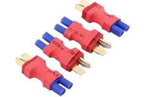 OliRC Lot de 4 connecteurs sans fils : EC2 femelle vers mâle T-Plug Adaptateur style Deans (C35-4)