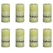 Produktbild 8 x Rustic Rustik Stumpenkerzen Blockkerzen 100/50 mm von Bolsius für Hochzeiten, Gastronomie, Dekorationen oder Zuhause rustikal in verschiedenen Farben (pastell grün)