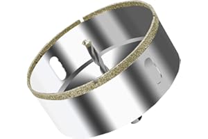 ASNOMY Scie Cloche Diamantée 100 mm avec Foret Guidage de Centrage, Scie Cloche Carrelage avec revêtement diamant, Foret trépan Diamant pour verre, carrelage, céramique, marbre, granit