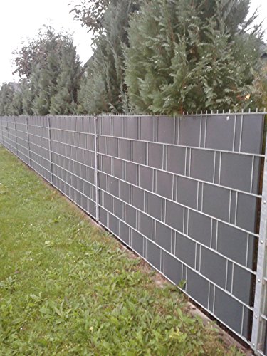 ViewProtect Premium Sichtschutz Klemmstreifen, MOOSGRÜN, 12 Stk., 19 cm Breite, blickdicht für Doppelstabzaun - 5