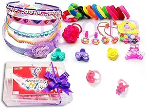 AizelX 30Pcs Hair Accessories with Gift Box Fashion Clips Hair Band Clutches Hair pin Hair Rubber Gift for Girl Birthday Gift