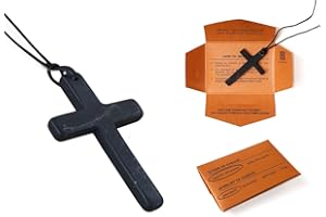 Karelian Heritage Shungite Stone Cross Pendant for Men | Genuine Shungite Cross Pendant Black Jewelry for Men and Women | Defender Shield Shungite Cross Pendant Necklace