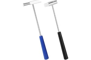 YQQYG 2er Set Mini Hammer, Doppelkopf-Kleiner Hammer Leichter Kunststoff-Metallkopf für Schmuck, Musikinstrumente, Handwerk, Uhren, Reparatur von Kleingeräten