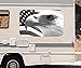 Produktbild 3D Autoaufkleber Adler USA Flagge Fahne US Eagle schwarz weiß Wohnmobil Auto Fenster Motorhaube Sticker Aufkleber 21A155, Größe 3D sticker:ca. 120cmx73cm