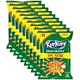 Kurkure Chilli Chatka Snacks, 42g, Pack of 10