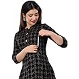 NiddleWoman Women's Anarkali Maternity Kurta |Easy Breast Feeding | Breastfeeding Kurti Western Dress with Zippers for Nursing Pre and Post Pregnancy | Pregnant Lady Dress