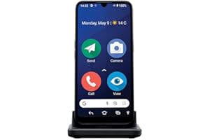 Doro 8200 4G Unlocked Smartphone for Seniors - Easy Mobile Phone - 16MP Camera - Water-resistant Android Phone - 6.1" Display - Assistance Button with GPS - Charging Cradle [UK & Irish Version]