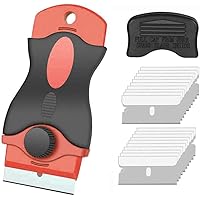 Gebildet Mini-Rasiermesser Schaber mit 20 Stück Klingen - Ceranfeldschaber/Autofolie Schaber/Glasschaber/Kochfeldschaber…