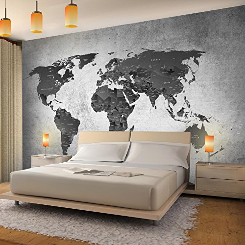 Fototapete Weltkarte 308 x 220 cm – Vliestapete – Wandtapete – Vlies Phototapete – Wand – Wandbilder XXL – !!! 100% MADE IN GERMANY !!! Runa Tapete 9088010c - 3