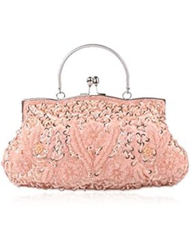 H:oter® Collection Damen Handgemachte Perle Handtasche, Abendtasche Damen Clutch Für Party, Hochzeit