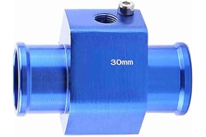 ‎KEENSO Keenso Auto Wassertemperatur Adapter, Universal Auto 26-40mm 3 Wege Wassertemperaturanzeiger Verbindungsrohr Wassertemperatur Sensor Adapter mit Edelstahlklemmen (30mm) Kühlsystem