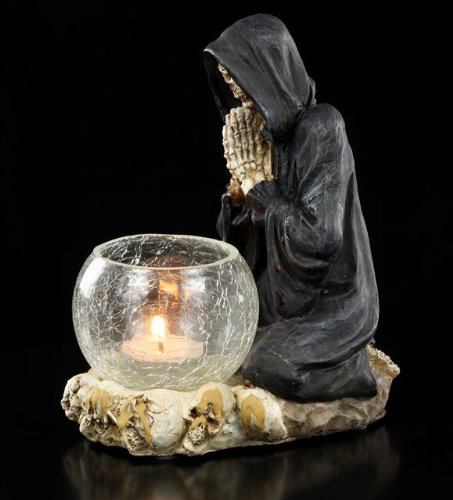 Nemesis Now Reapers Prayer Candle Holder Teelicht-Halter schwarz/weiß - 2