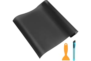 Culinavog Film de voiture Protection 30*200cm, Noir Autocollant Adhésif, Protection pour voiture, Moto, Vélo, etc., Adapté à Une Utilisation Automobile en Extérieur, avec Grattoir